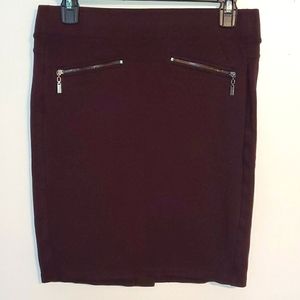 Liverpool Jeans Co. women's 2 wine color strech pencile skirt